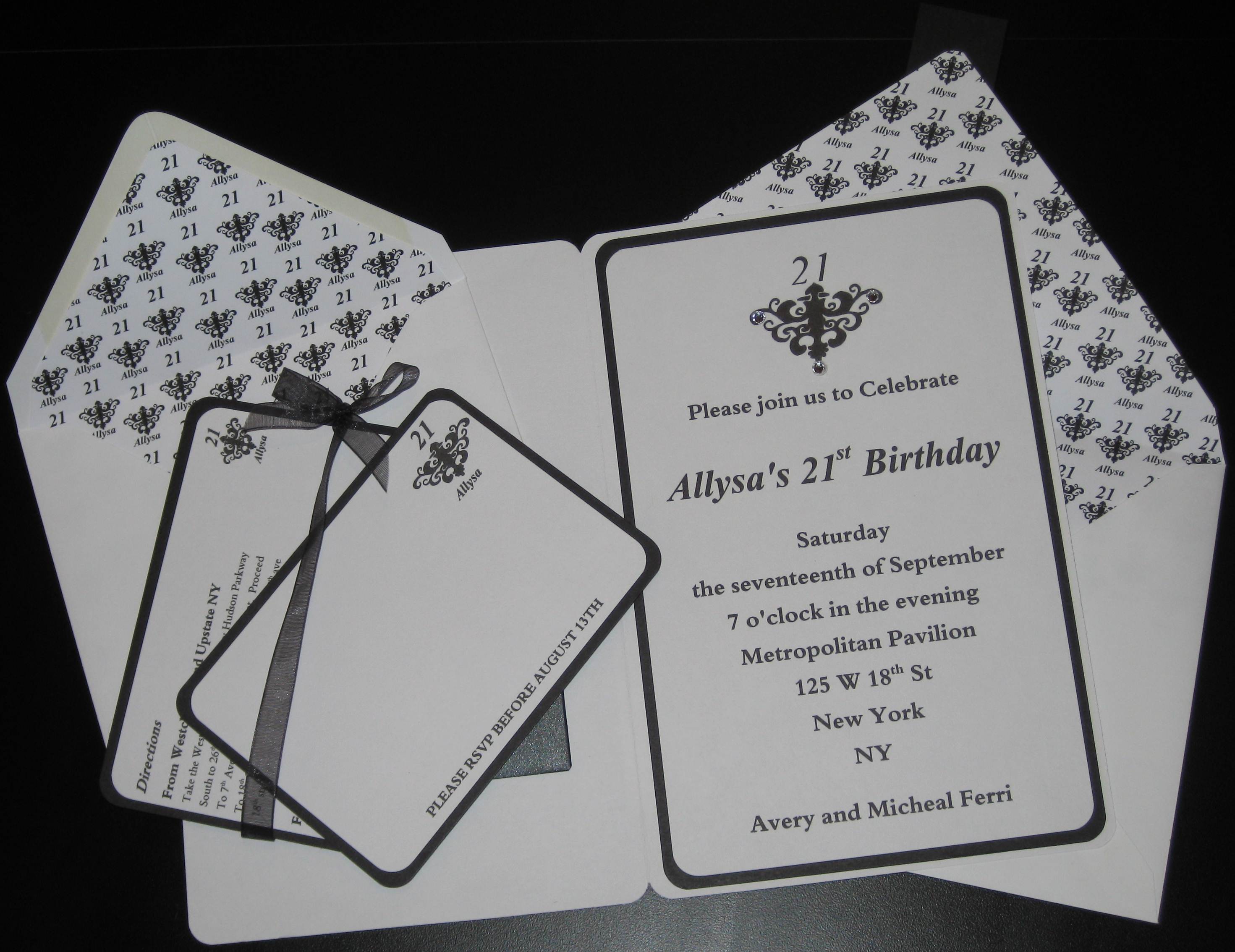 21st birthday invite