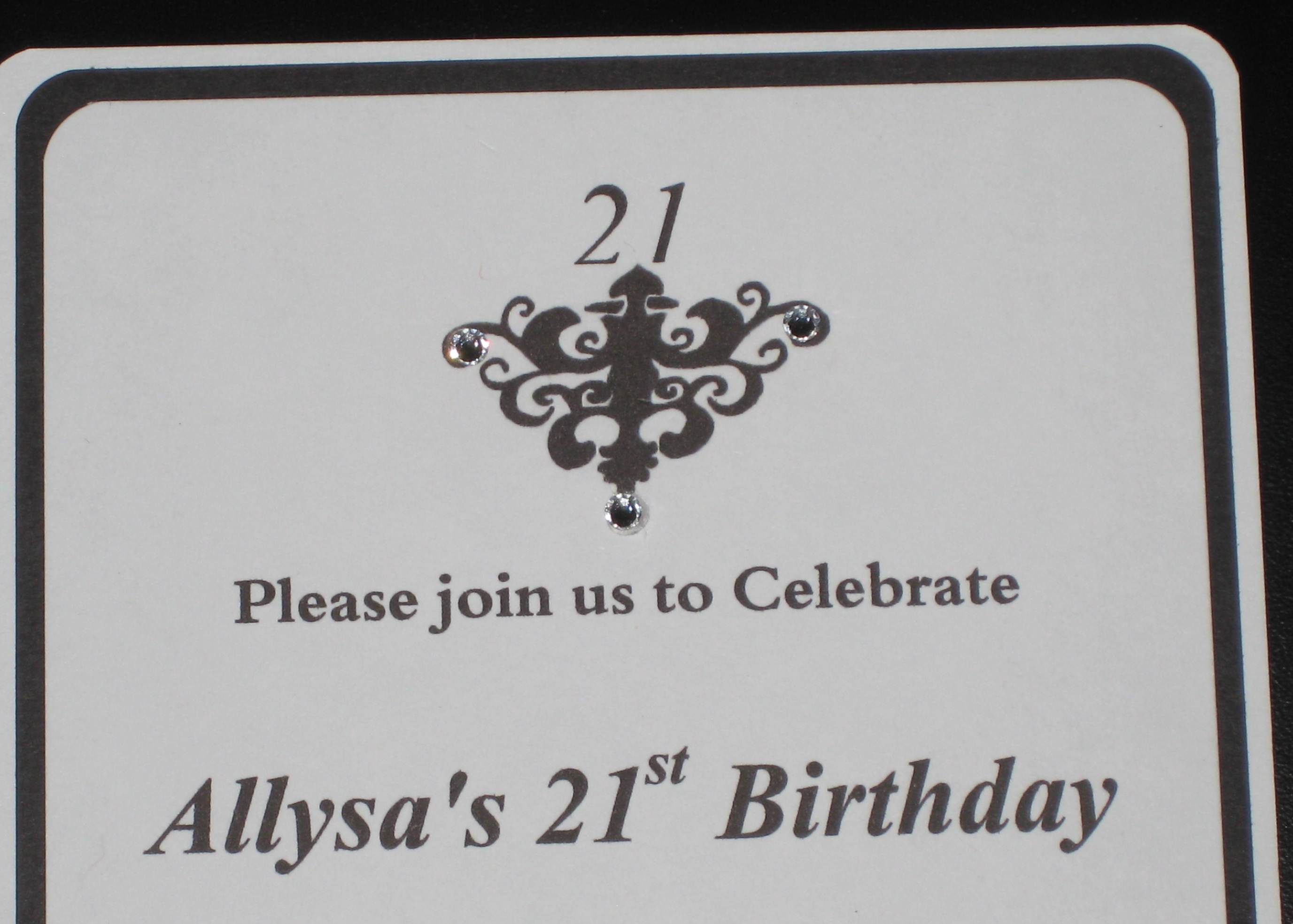 21st birthday invite