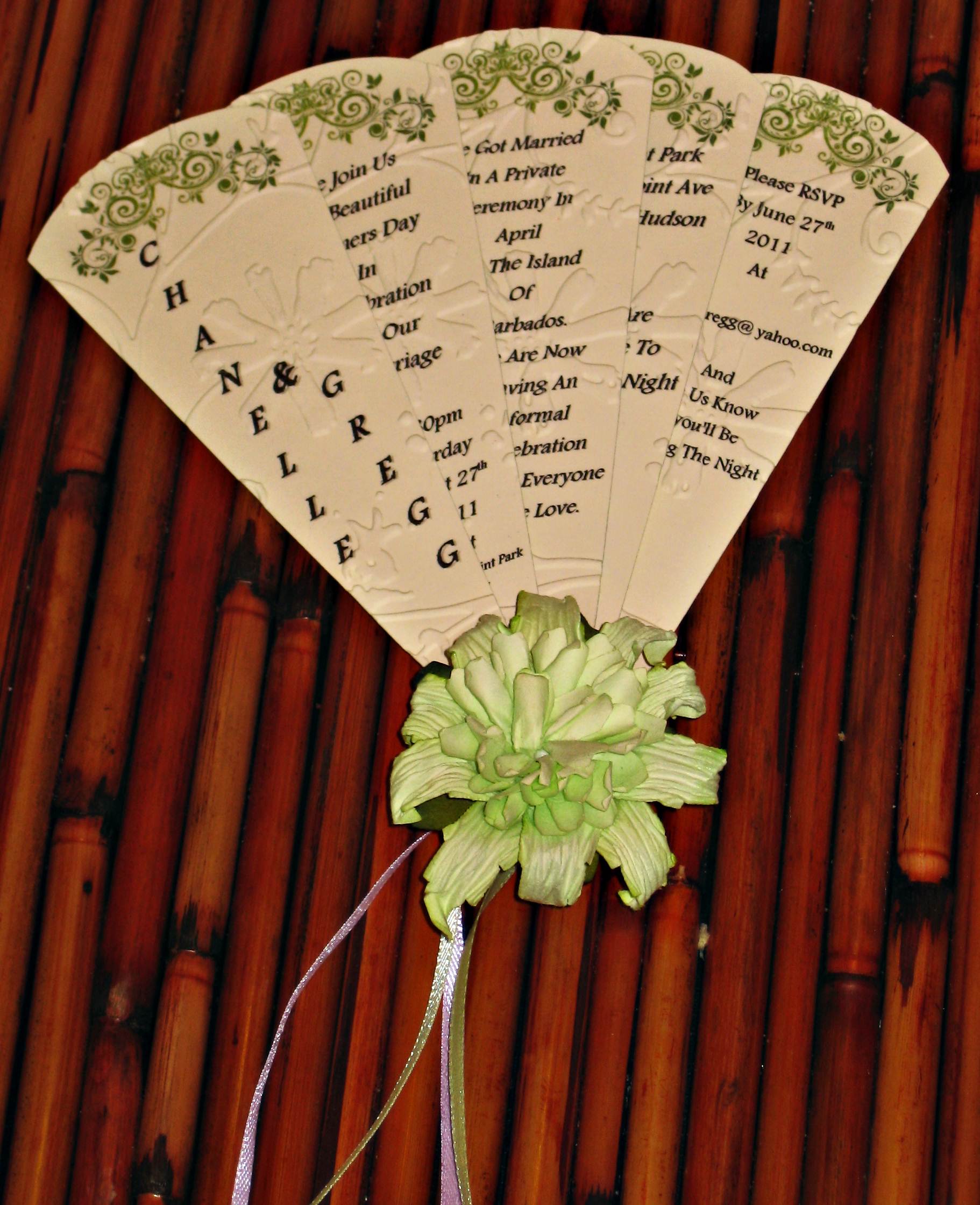 wedding fan invitation